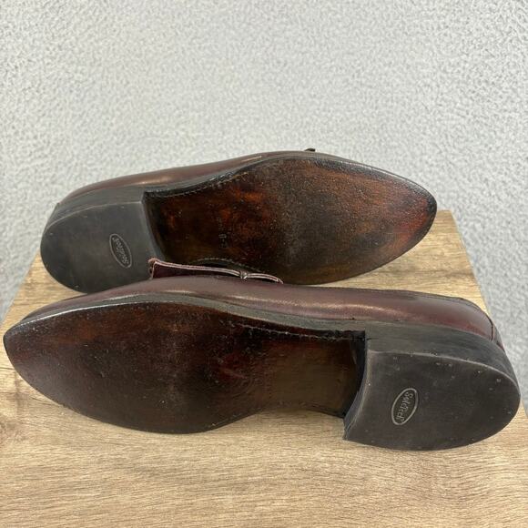 Allen Edmonds Mens 11 Arlington Burgundy Wing-tipped Kiltie Tasseled Shoe Loafer - Picture 10 of 13